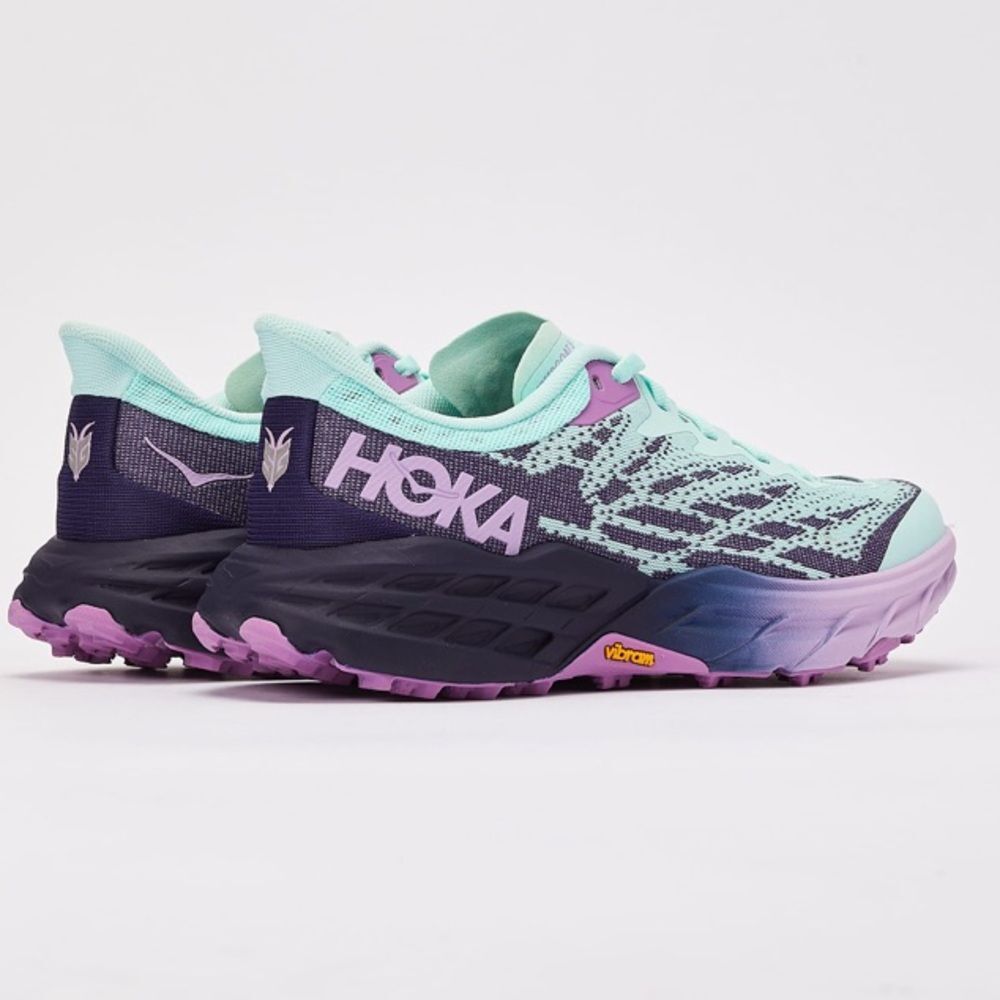 HOKA Women's Trail Running Shoes in Mint and Purple